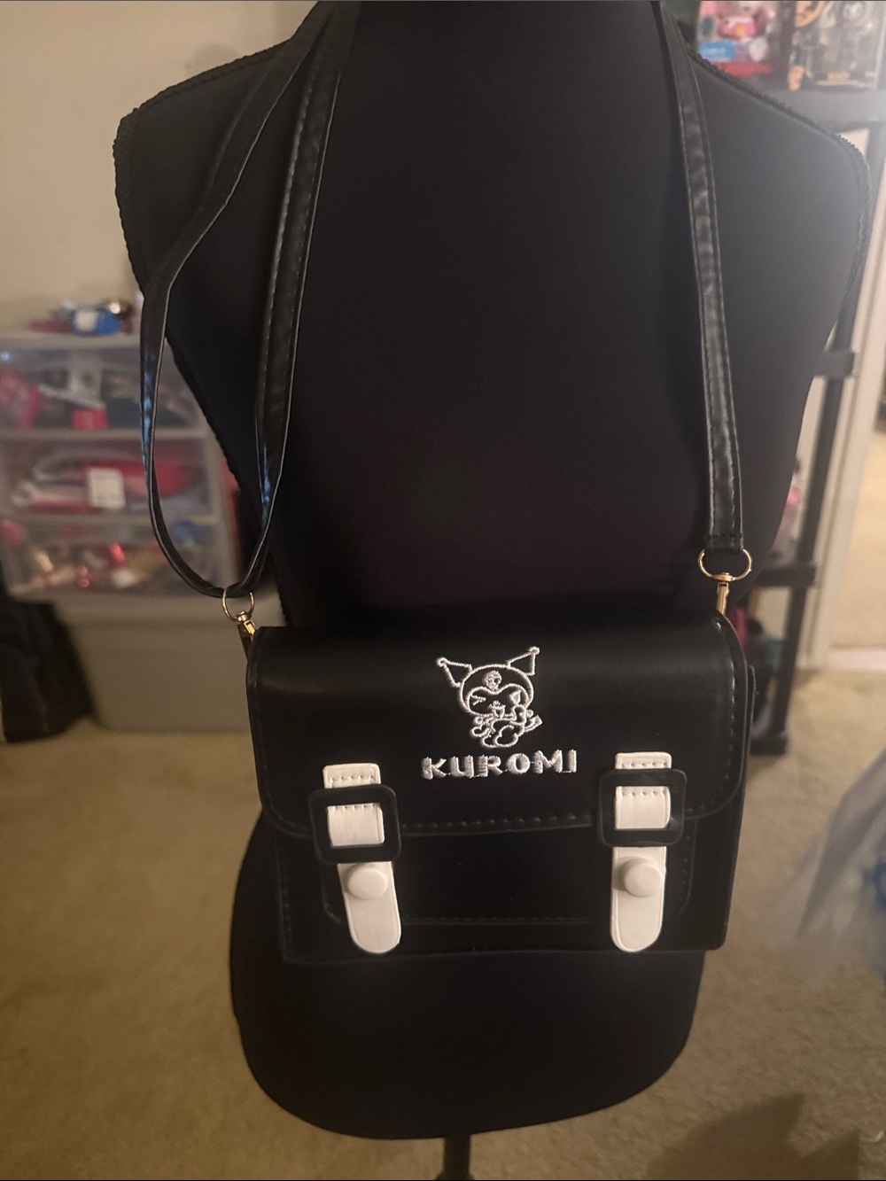 Kuromi Black Crossbody plus keychain
